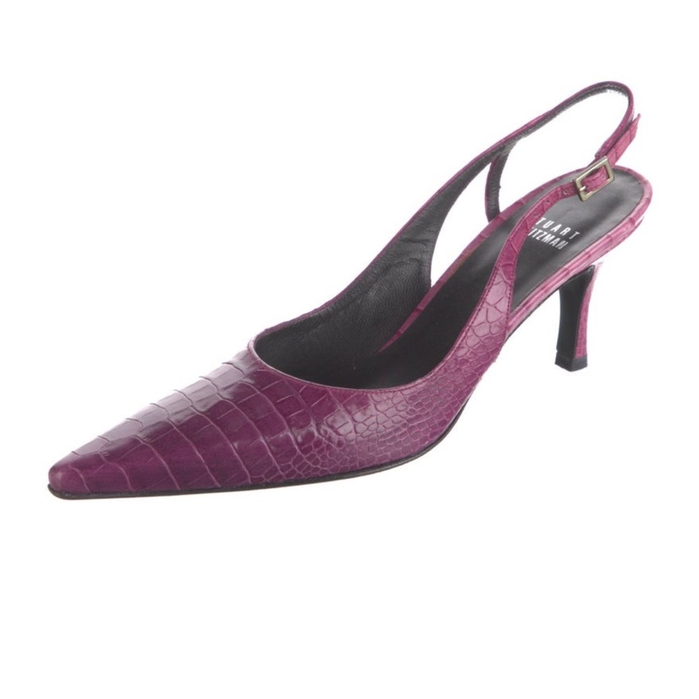 Stuart Weitzman Purple Slingback Heels